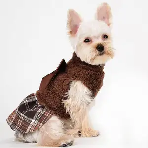 Pull d'hiver en laine pour chien Motif à carreaux mignon Noël Style sauvage Accessoires pour animaux de compagnie Garder au chaud Vêtements pour chien Grand Xxl Été Printemps