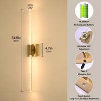 Lampu Dinding Akrilik LED Modern dengan Pengisian Daya Nirkabel dan Remote Control untuk Ruang Tamu dan Kamar Tidur