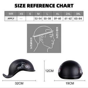 Casco abatible de media cara para motocicleta, accesorio Unisex de ABS DOT, estilo béisbol, Crown Prince, Retro <span class=keywords><strong>Cafe</strong></span> Racer - Product Image 6