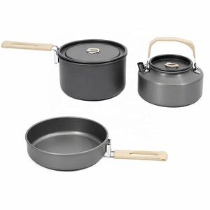 <span class=keywords><strong>Set</strong></span> Peralatan Masak <span class=keywords><strong>Camping</strong></span> <span class=keywords><strong>Outdoor</strong></span> 3-4 Orang, <span class=keywords><strong>Set</strong></span> Panci Lipat Portabel dengan Ketel 1.1L, Peralatan Memasak Ringan untuk Alam Liar - Product Image 1