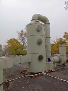 رذاذ الغسيل الرطب العادم الغاز الامتزاز برج مناسبة مع الكربون المنشط لمصانع إنتاج الطلاء مصفاة - Product Image 6