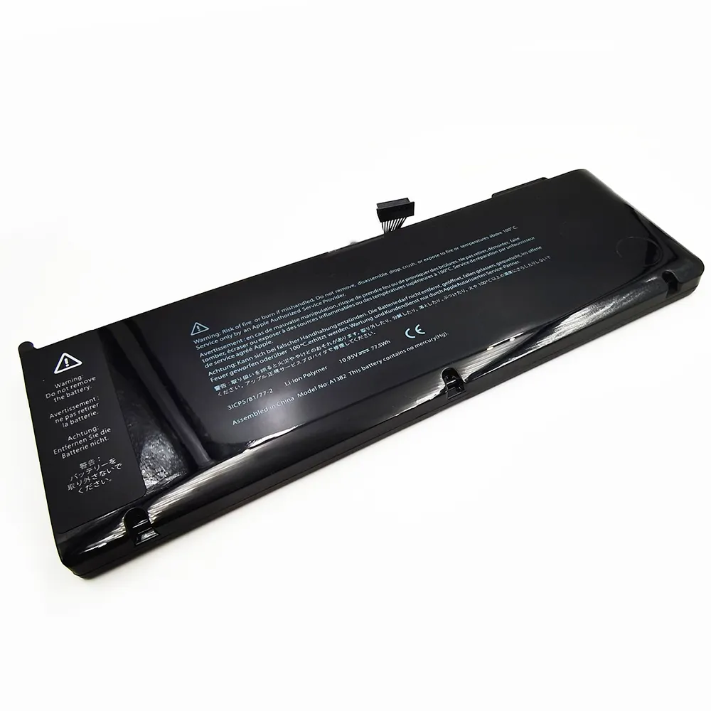 A1382 Laptop Battery for Apple MacBook Pro 15 inch A1286 Notebook Battery 10.95V 7077mAh/77.5WH 2021