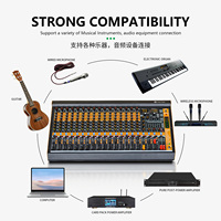 Console de mixage audio professionnelle GAX-MV16 16 canaux avec 99 DSP intégrés, lecture MP3 Bluetooth pour sonorisation et événements