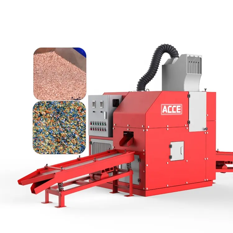 Automatic Copper Wire Recycling Machine Cable Granulator Recycle For Cable Processing Machine Granulator and Shredding