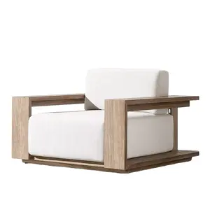 ठोस ओक सागौन लकड़ी सरल लकड़ी सोफा सेट डिजाइन