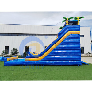 Toboggan <span class=keywords><strong>aquatique</strong></span> <span class=keywords><strong>gonflable</strong></span> stimulant bleu marbré avec piscine et château <span class=keywords><strong>gonflable</strong></span> à sauts pour adultes - Product Image 2