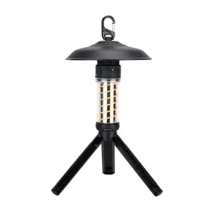 Lampu Tripod portabel isi ulang, lampu berkemah antik Hiking luar ruangan dengan Power Bank lampu pengusir nyamuk