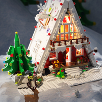 2159 pièces Fantastique maison de Noël à construire et modèle de jeu éducatif en blocs de construction en ABS pour enfants