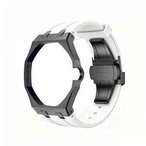 Correa de reloj de acero inoxidable con fibra y silicona para dropshipping 2026, banda de repuesto de 20 mm para smartwatch, compatible con correa AP, entrega en 24-48h - Product Image 1