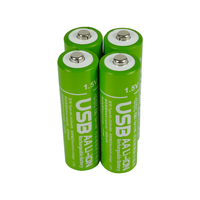 Pengecer panas Li-ion paket baterai AA AAA tipe-c Port baterai isi ulang 2405mWh 1.5V baterai Lithium Aa Aaa USB Li Ion sel