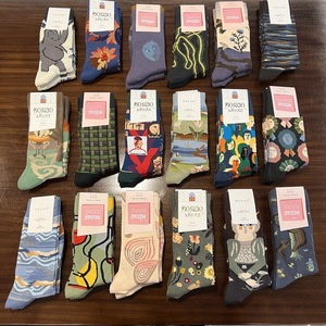 Chaussettes mi-mollet décontractées pour femmes, style japonais, en coton peigné, absorbantes, respirantes, motif animalier, design vintage artistique <span class=keywords><strong>et</strong></span> original - Product Image 1