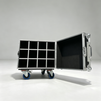 Flight case de transport en aluminium de qualité professionnelle pour microphones, idéal pour le rangement de plusieurs micros sans fil et l'équipement de scène