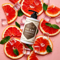 Shampooing ELRA pour un cuir chevelu sain 500ML, formule à faible pH anti-chute de cheveux, soin des racines à la vitamine C, contrôle du sébum, flacon pompe, santé capillaire quotidienne