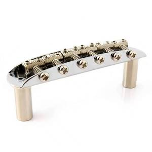 Premium verchroomde 6-snarige verstelbare gitaarbrug-staartstuk voor Jazzmaster Jaguar Mustang elektrische gitaren - Product Image 3