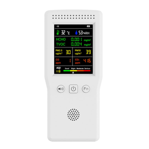 เครื่องตรวจวัดคุณภาพอากาศแบบ9-in-1แบบพกพาที่มีความแม่นยำสูงสำหรับ PM2.5วัดอุณหภูมิความชื้น PM10 HCHO TVOC Co การทดสอบ CO2 - Product Image 1