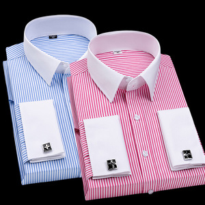 <span class=keywords><strong>Camicia</strong></span> da <span class=keywords><strong>Uomo</strong></span> <span class=keywords><strong>Slim</strong></span>-<span class=keywords><strong>Fit</strong></span> con Colletto Quadrato, Perline, Traspirante, Maniche Lunghe, <span class=keywords><strong>a</strong></span> <span class=keywords><strong>Righe</strong></span>, Formale, in Misto Cotone Popeline, per Primavera - Product Image 1