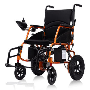 Fauteuil roulant électrique pliable en acier populaire, conçu pour les personnes <span class=keywords><strong>âgée</strong></span>s et les personnes handicapées, avec deux batteries <span class=keywords><strong>au</strong></span> plomb-acide - Product Image 1