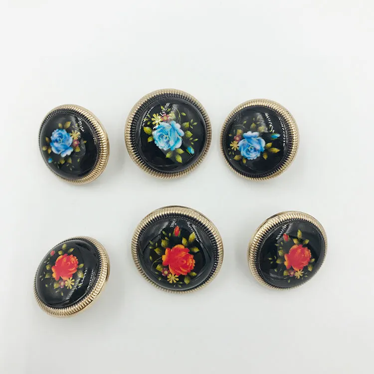 Boutons tige métallique d'usine pour vêtements, 1 pièce, couvercle, fleur, logo personnalisé en métal, boutons fantaisie, pour vêtements, nouvelle collection