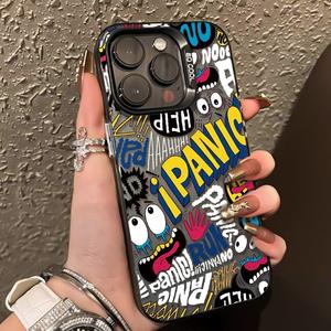 Nouvelle coque de téléphone transparente personnalisée avec motif graffiti créatif pour iPhone 17 16 15 13 Pro Max, motif dessin animé peint - Product Image 6
