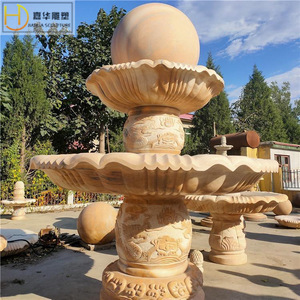 Fontaine en pierre Jiahua, style européen, colonne, décoration de jardin, ornement durable, sculpture en pierre - Product Image 4