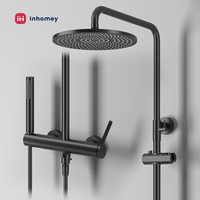Système de douche à effet pluie moderne mitigeur de robinet de douche en laiton pistolet en métal ensemble de douche pluie de salle de bain