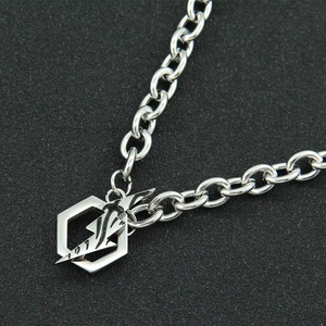 Sweet Cool <b>Titanium</b> Steel 0 <b>Chain</b> Necklace Accessory Neck <b>Chain</b>, Geometric Buckle Clavicle <b>Chain</b> Tanjing Fashion Lijing Necklace - Product Image 3