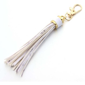 Fast Shipping PU Leather Tassels with Golden Metal Caps Lobster Swivel Keychain Tassels for Handbag Purse DIY Crafts - Product Image 2