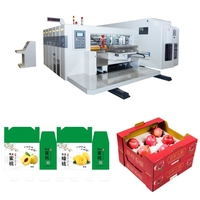 3 Colors Carton Box Printer Slotter Machine Corrugated Pizza Carton Box Flexo Printing Die-cutter Making Machine