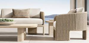 Sassanid-Conjunto de jardín y Patio al aire libre, sofá de mimbre para todo tipo de clima, muebles modernos de lujo para exteriores, Hotel y complejo turístico, novedad - Product Image 2