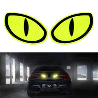 Autocollant réfléchissant mignon pour voiture, casque, moto, autocollant d'avertissement réfléchissant, brille dans le noir