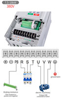 Inversores de Frecuencia Variable (VFD) de Alta Frecuencia 5.5KW/7.5KW 220V 380V para Husillos, Convertidor de Frecuencia AC, Venta Directa de Fábrica