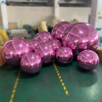 Décoration personnalisée Décoration d'événement géante sphère flottante en PVC ballon miroir Disco boule miroir gonflable brillante vente en gros