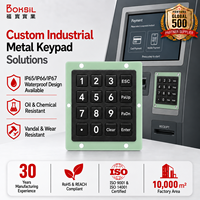 Clavier robuste en acier inoxydable 4x4 16 touches IP67 étanche, clavier métallique personnalisé pour terminal en libre-service