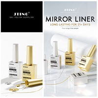 JTING Nouveau Lot de 2 Gels Métalliques Argent et Or Effet Miroir Ultra pour Ongles, Sans TPO/HEMA, OEM