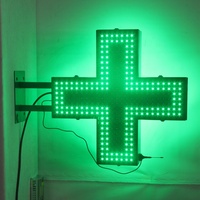 Shenzhen TP 80*80 Outdoor Zweiseitiges Einfaches Grünes LED-Apothekenkreuz für Apotheken 50*50 60*60 80*80