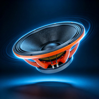 GMINJOO Audio Haut-parleur 15 pouces >800W en métal CCAW avec bobine de 3 pouces et cône en papier d'aluminium, accessoires pour haut-parleur large bande 35-3000Hz