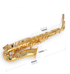 Atacado de fábrica personalizado design de ouro saxofone e-plana alto saxofone instrumento com escultura antiga - Product Image 6
