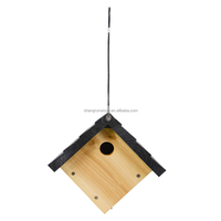 Suspendu Durable Nouveau Type De Mode Pet En Plein Air En Bois Maison D'oiseau Bon Prix pour Qualité Bois Nichoir