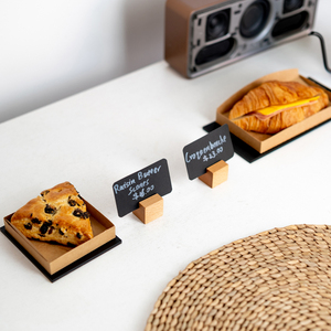 Présentoir d'étiquettes en bois massif, porte-cartes, porte-étiquettes de gâteaux, étiquette de prix publicitaire de supermarché, présentoir de bûches, enseigne - Product Image 6