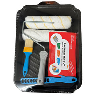 Ensemble de pinceaux roulants industriels et de bricolage de 9 pouces Outil de peinture personnalisable avec tige d'agitation pour applicateur de peinture à mastic Option OEM