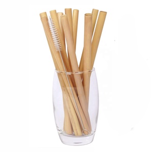 Bio-Trinkhalme aus 100% Bambus mit Baumwoll <span class=keywords><strong>hanf</strong></span> beutel und Kraft karten box - Product Image 4