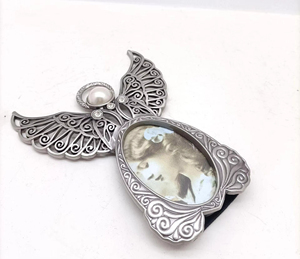 Modern Retro Furniture Display Children's Silver Colored Angel Metal Decorative Photo <b>Frame</b> - Product Image 3
