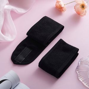 Bandeau de lavage du visage réglable en velcro unisexe, en polaire double couche, absorbant, pour spa, maquillage, gym et sport - Product Image 1