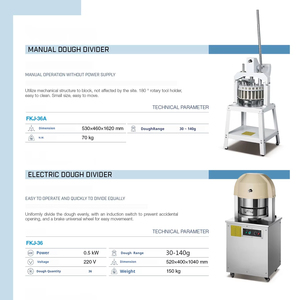 Equipo de Panadería Comercial, Cortadora de Pan Manual, Divisora y Redondeadora de Masa para Fábricas, Restaurantes y Servicios de Catering FKJ-36A Envir - Product Image 1