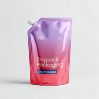 Op maat gemaakte aluminiumfolie verpakkingen navulbare vloeibare fruitsap plastic tuitzakjes voor dranken