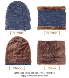 Offre Spéciale hiver deux pièces ensemble tricoté <span class=keywords><strong>laine</strong></span> chapeau et écharpe cagoule accessoire pour la pêche sportive usage quotidien - Product Image 5