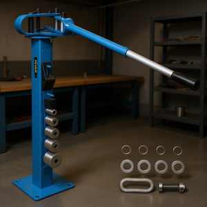 Dobladora de Metal Manual de 2.5-7.5 cm con 7 Matrices y Soporte de Suelo para Máquinas de Doblado - Product Image 2