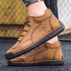 Stivali da <span class=keywords><strong>uomo</strong></span> di grandi dimensioni fatti a mano vera pelle <span class=keywords><strong>scarpe</strong></span> invernali <span class=keywords><strong>con</strong></span> calore in pelliccia stivaletti Casual impermeabili per l'autunno - Product Image 4