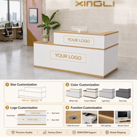 Bureau d'accueil en bois - Design moderne et simple, mobilier commercial multifonctionnel pour hôtels, salons de beauté et hôpitaux