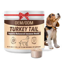 Poudre de champignon Turkey Tail pour chiens, absorption rapide naturelle, soutient la santé respiratoire et digestive, bêta-glucanes, polysaccharides